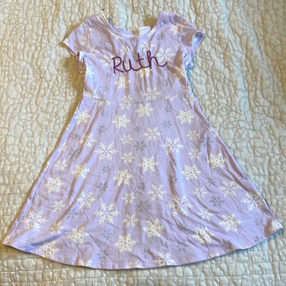 Ruth embroidered snowflake swing dress